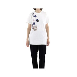 Michaela Buerger Pig On Moon T-Shirt in White CNY Pig SPECIAL TSHIRT-WHITE