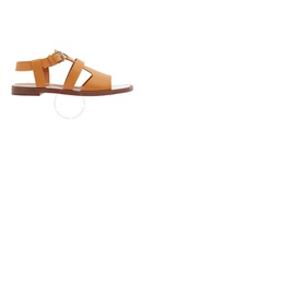 Michel Vivien Ladies Brown Taor Leather Sandals 2211032