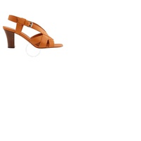 Michel Vivien Ladies Luccia Cognac Leather Sandals 2211060