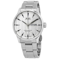 Mido MEN'S Multifort Chronometer Stainless Steel White Dial Watch M0384311103100