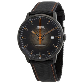 Mido MEN'S Commander Canvas Black Dial Watch M0214073741100