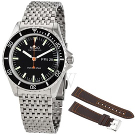 Mido MEN'S Ocean Star Stainless Steel Black Dial Watch M0268301105100