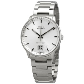 Mido MEN'S Commander Big Date Stainless Steel Silver Dial M0216261103100