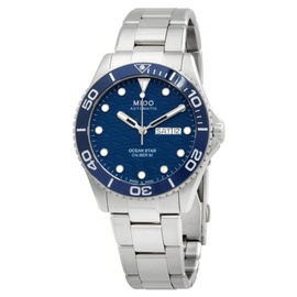Mido MEN'S Ocean Star Stainless Steel Blue Dial Watch M0424301104100