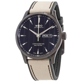 Mido MEN'S Multifort Chronometer Fabric Black Dial Watch M0384313705109