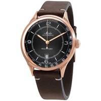 Mido MEN'S Multifort Leather Black Dial Watch M0404073606000