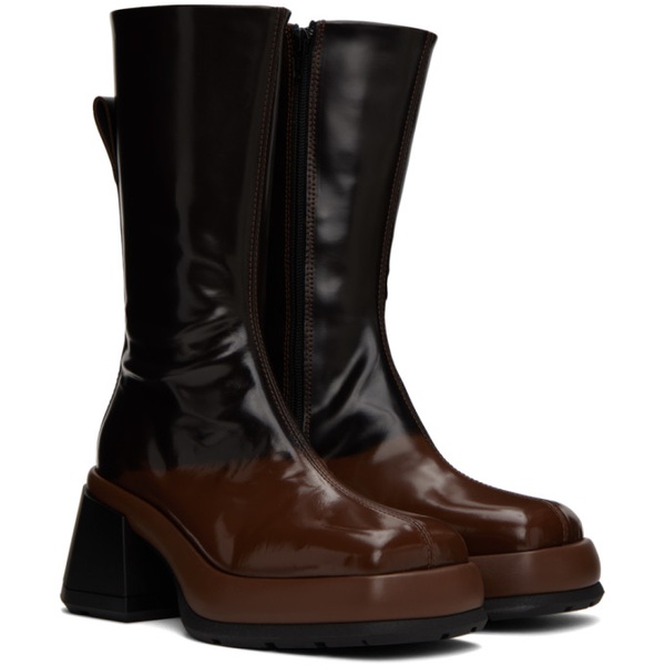  미스타 Miista Black & Brown Cassia Boots 232877F114034