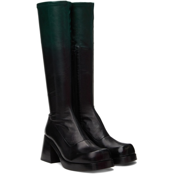  미스타 Miista Green & Black Hedy Boots 241877F115006