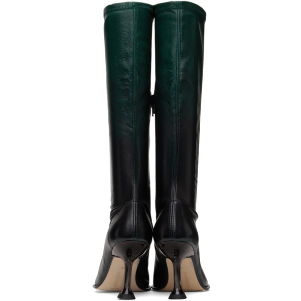  미스타 Miista Green & Black Carlita Tall Boots 241877F115002