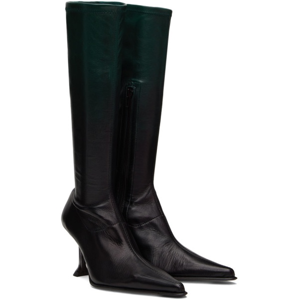  미스타 Miista Green & Black Carlita Tall Boots 241877F115002