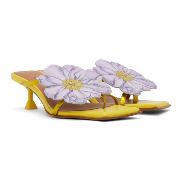  미스타 Miista Yellow Lourdes Heeled Sandals 241877F125016