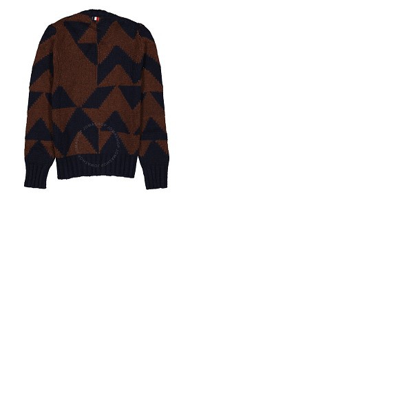 몽클레어 몽클레어 Moncler Mens Geometric Pattern Knitted Crewneck Sweater E20919045400-C9014-778