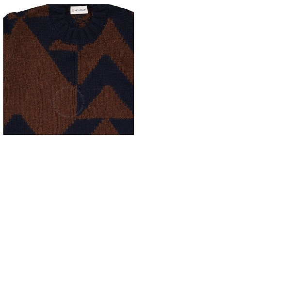 몽클레어 몽클레어 Moncler Mens Geometric Pattern Knitted Crewneck Sweater E20919045400-C9014-778