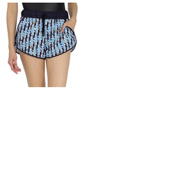 몽클레어 Moncler Grenoble Ladies Abstract Printed Shorts - Bright Blue G209J2B00001-595OE-71N
