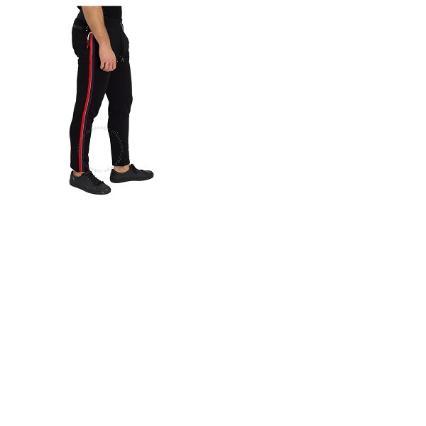 몽클레어 몽클레어 Moncler Mens Black Side Logo Stripe Print Track Pants H10918H00005-809KR-999