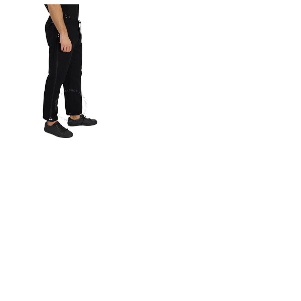몽클레어 몽클레어 Moncler Mens Black Stretch Cotton Striped Trousers G20912A00023-595LU-999