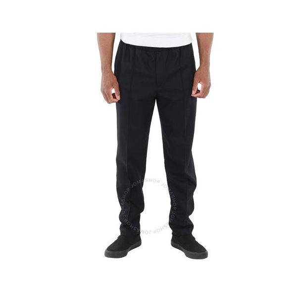 몽클레어 몽클레어 Moncler Mens Black Elastic-Waist Flannel Trousers G20912A00015-54233-999