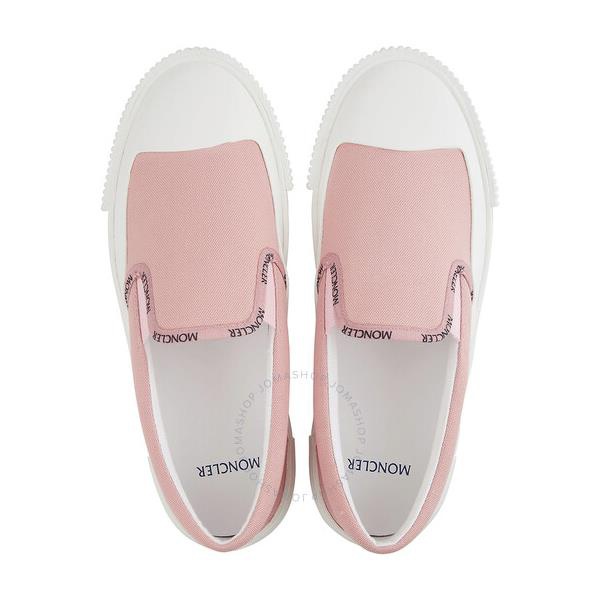 몽클레어 몽클레어 Moncler Ladies Open Pink Glissiere Tri Slip-On Sneakers H109B4B00010-M1511-51A