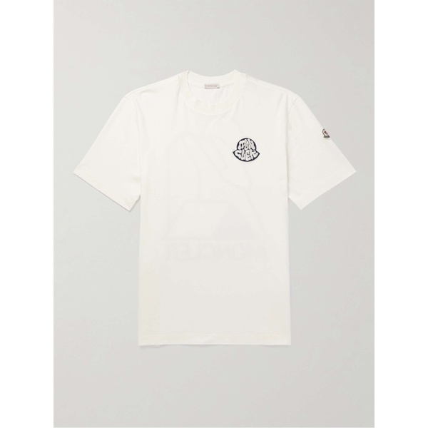 몽클레어 몽클레어 MONCLER Logo-Appliqued Printed Cotton-Jersey T-Shirt 38063312418859722