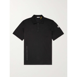 몽클레어 Moncler GENIUS 7 Moncler FRGMT Hiroshi Fujiwara Logo-Appliqued Satin-Trimmed Cotton-Jersey Polo Shirt 1647597315640633