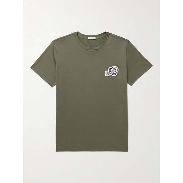몽클레어 몽클레어 MONCLER Logo-Appliqued Cotton-Jersey T-shirt 1647597307463402