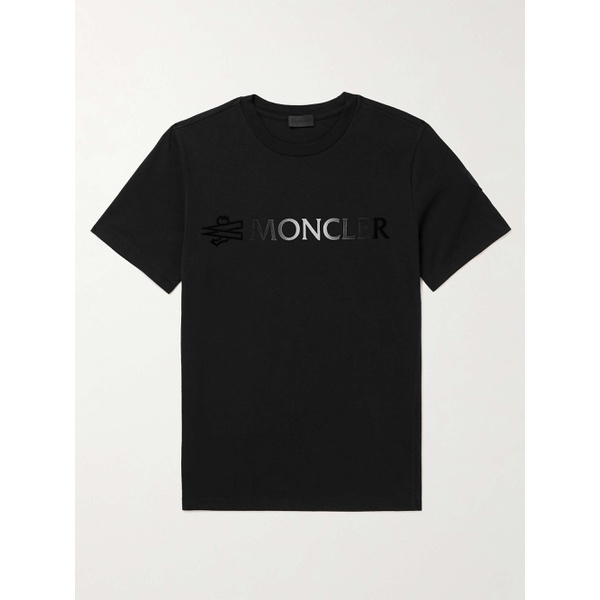 몽클레어 몽클레어 MONCLER Logo-Flocked Cotton-Jersey T-Shirt 1647597307463455