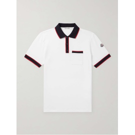 몽클레어 MONCLER Logo-Appliqued Cotton-Pique Polo Shirt 1647597323585949