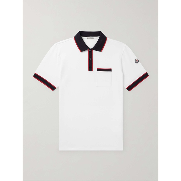 몽클레어 몽클레어 MONCLER Logo-Appliqued Cotton-Pique Polo Shirt 1647597323585949