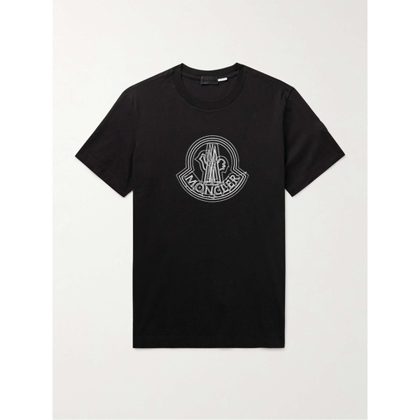 몽클레어 몽클레어 MONCLER Logo-Appliqued Printed Cotton-Jersey T-Shirt 1647597328741343