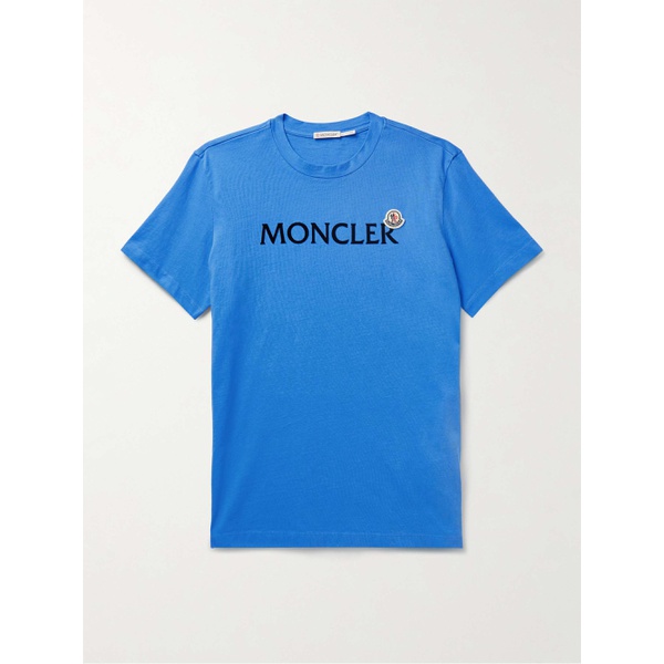 몽클레어 몽클레어 MONCLER Logo-Flocked Appliqued Cotton-Jersey T-Shirt 1647597328741276