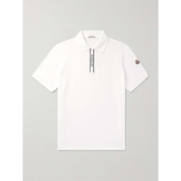 몽클레어 MONCLER Logo-Appliqued Grosgrain-Trimmed Cotton-Pique Polo Shirt 1647597328741226