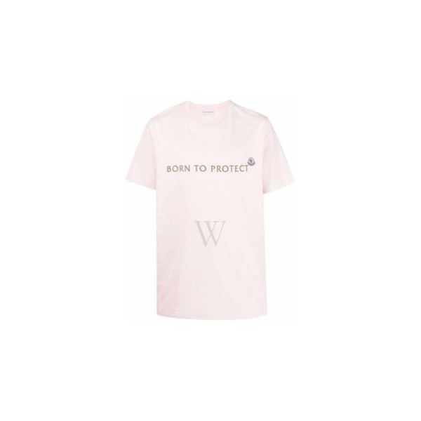 몽클레어 몽클레어 Moncler MEN'S Pink Born To Protect Print Cotton T-Shirt H10918C00031-899M5-50J