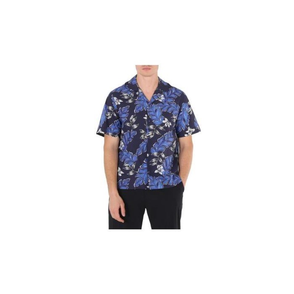 몽클레어 몽클레어 Moncler MEN'S Navy Hawaiian-Print Cotton Shirt H10912F00006-5961Q-760