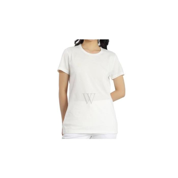 몽클레어 몽클레어 Moncler Ladies Logo Patch Sleeve T-Shirt in White E20938090460-V8058-033