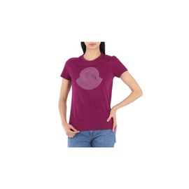 몽클레어 Moncler Ladies Logo Patch T-Shirt in Purple E20938091800-V8059-644