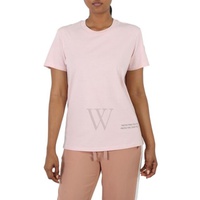 몽클레어 Moncler Ladies Pink Cotton Slogan Print Short-Sleeve T-Shirt H10938C00008-899M5-50J