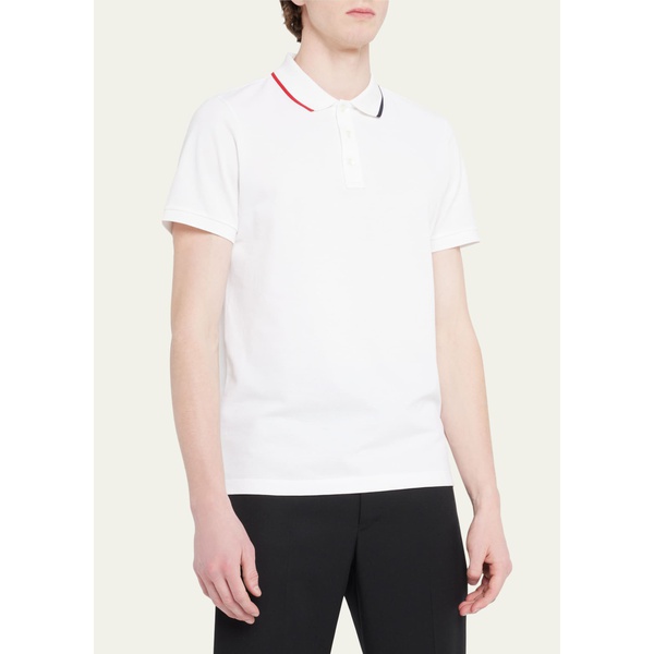 몽클레어 몽클레어 Moncler Mens Polo Shirt with Tipped Collar 4356908
