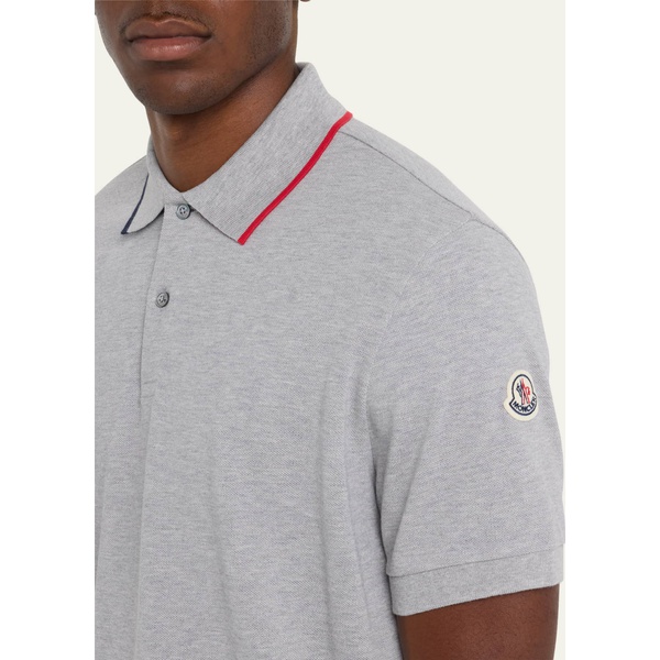 몽클레어 몽클레어 Moncler Mens Pique Tipped-Collar Polo Shirt 4584492