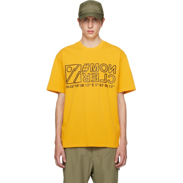 몽클레어 몽클레어 Moncler Grenoble Yellow Bonded T-Shirt 232826M213001