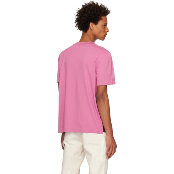 몽클레어 몽클레어 Moncler Pink Garment-Washed T-Shirt 231111M213042