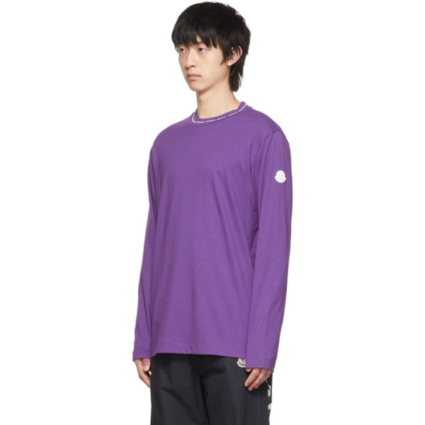 몽클레어 몽클레어 Moncler Purple Cotton Long Sleeve T-Shirt 221111M213133