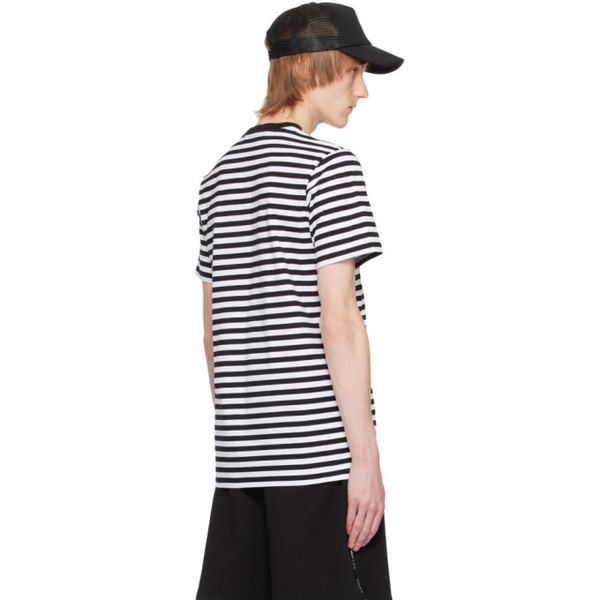 몽클레어 몽클레어 Moncler Black & White Striped T-Shirt 231111M213090