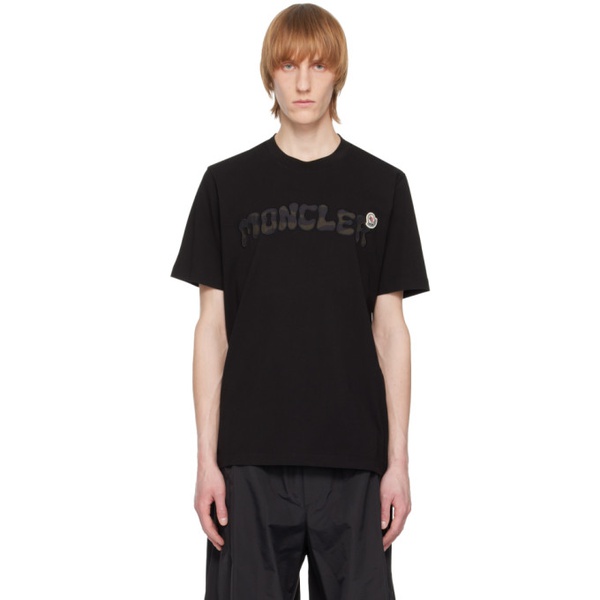 몽클레어 몽클레어 Moncler Black Patch T-Shirt 231111M213091