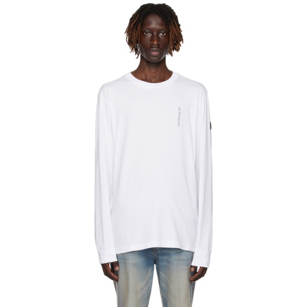 몽클레어 몽클레어 Moncler White Patch Long Sleeve T-Shirt 232111M213067