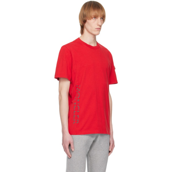 몽클레어 몽클레어 Moncler Red Crewneck T-Shirt 231111M193044