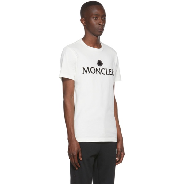 몽클레어 몽클레어 Moncler 오프화이트 Off-White Cotton T-Shirt 222111M213027