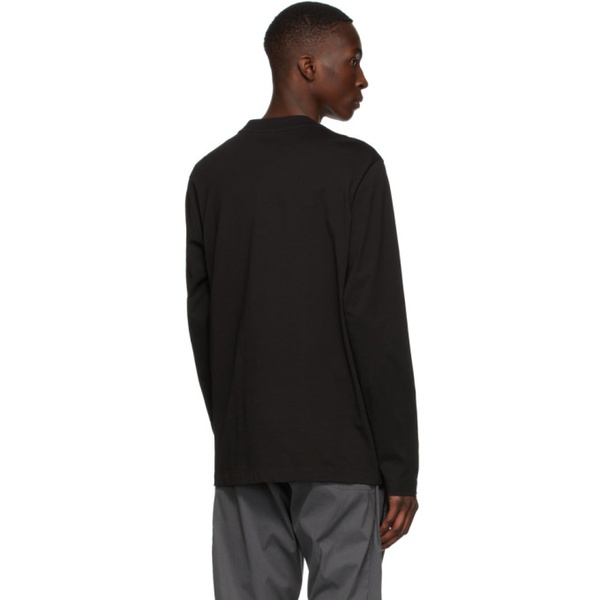 몽클레어 몽클레어 Moncler Black Logo Long Sleeve T-Shirt 221111M213040