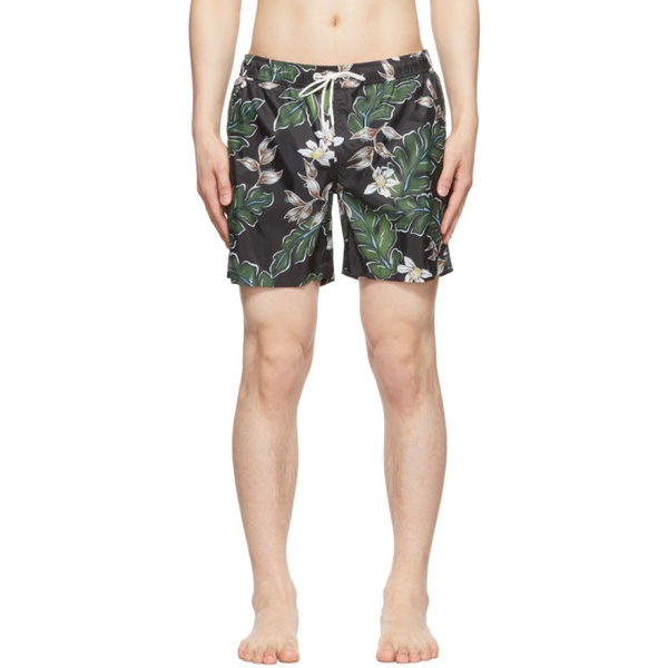 몽클레어 몽클레어 Moncler Black Polyester Swim Shorts 221111M208028