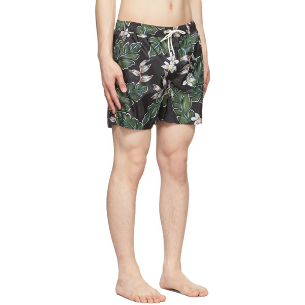 몽클레어 몽클레어 Moncler Black Polyester Swim Shorts 221111M208028