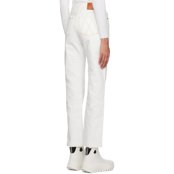 몽클레어 몽클레어 Moncler White Straight-Leg Jeans 231111F069034